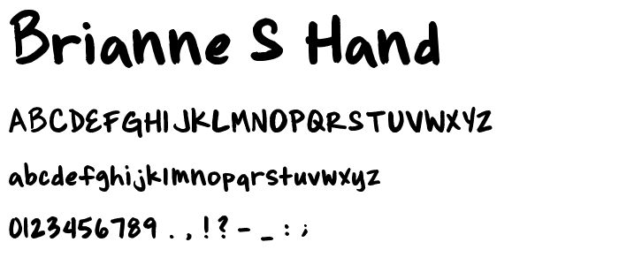 Brianne_s hand font